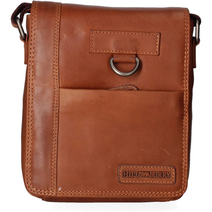 Hill Burry schoudertas Heren COGNAC