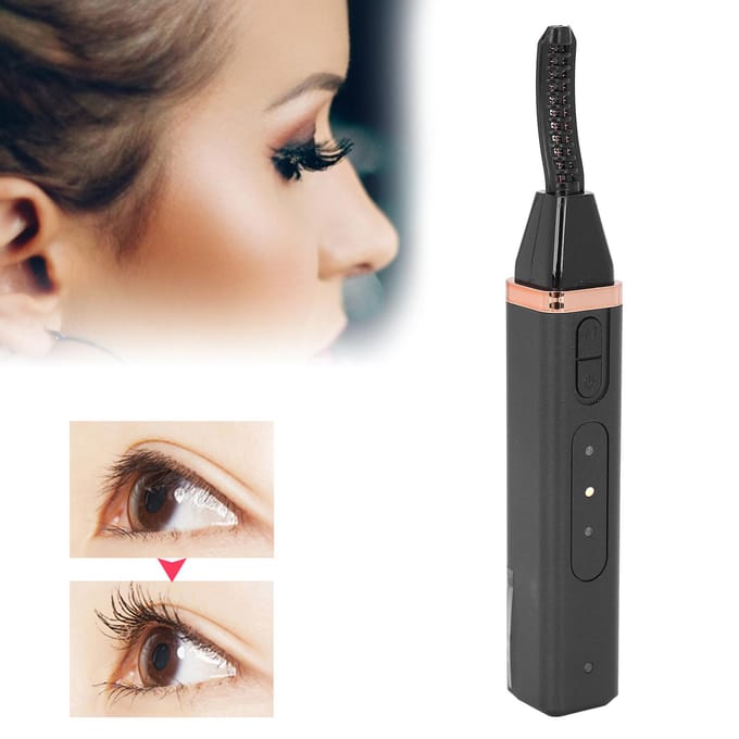 Oplaadbare Elektrische Wimperkruller Snelle Verhitting Langdurig WimperkrulhulpmiddelZwart zwart
