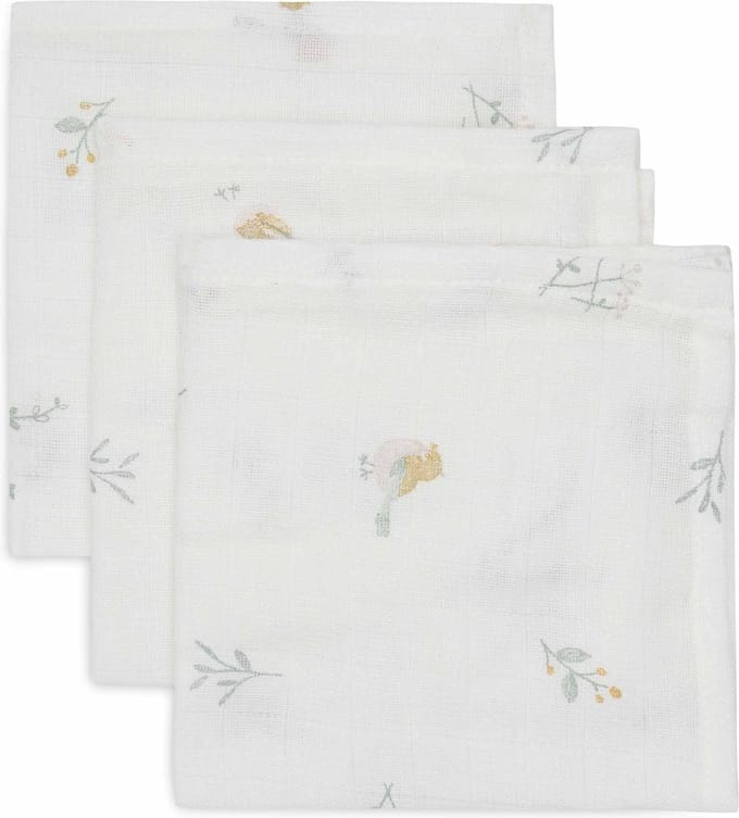 Jollein Hydrofiel Monddoekje 31x31cm Lovely Birds (3pack)