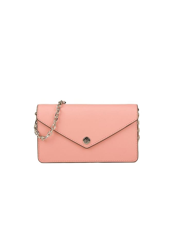 Small Saffiano Leather Envelope Crossbody Bag