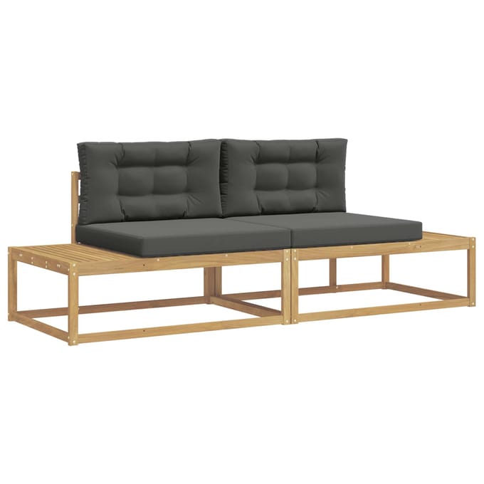 vidaXL - Buiten - bank - set - Polyester - Wit