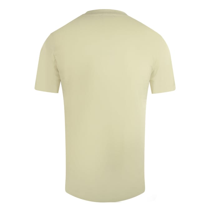 Cavalli Class Gebarsten Gespoten Logo Beige Zand T-shirt