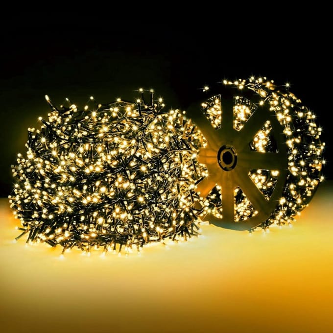 Thuys – Kerstverlichting 25M – 1000LED – Warm Wit – 8 Lichtstanden – IP44 Waterdicht
