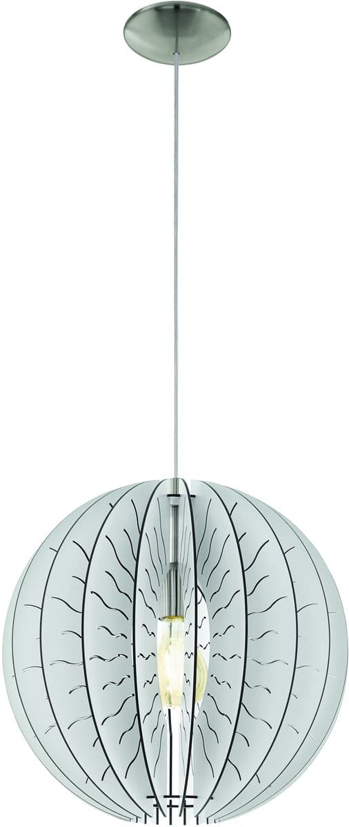 EGLO Fabessa Hanglamp - E27 - Staal|Hout - Wit:Grijs
