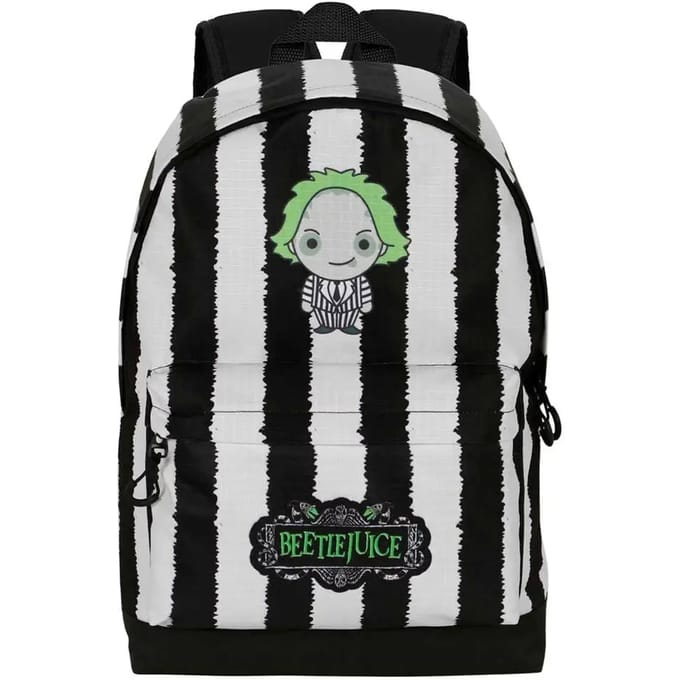 Karactermania - Beetlejuice HS FAN 2.2 Rugzak - Handbagage Backpack met trolley bevestiging - Rugtas - Gestreept