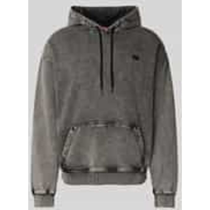 Relaxed fit hoodie in denim-look