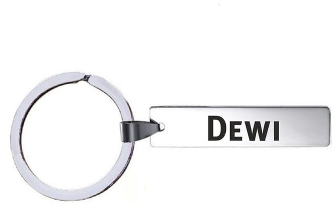 Sleutelhanger Met Naam - Dewi - RVS