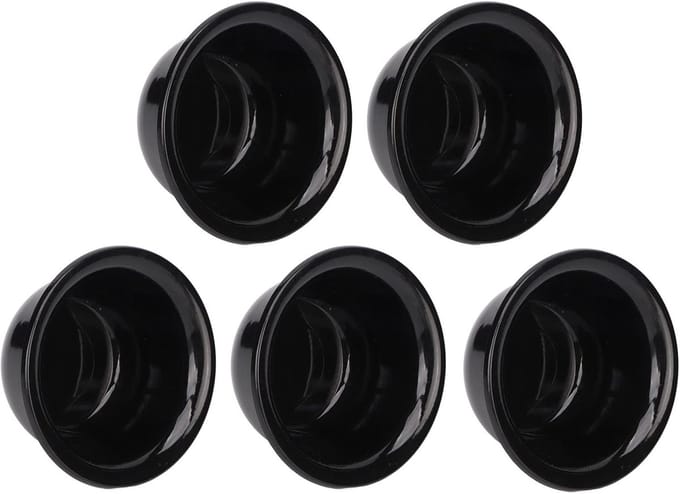 Scheerkommen Set - Scheerschuim Bakjes - Baard Verzorging - Gladde Oppervlakte - 5 Stuks - Zwart