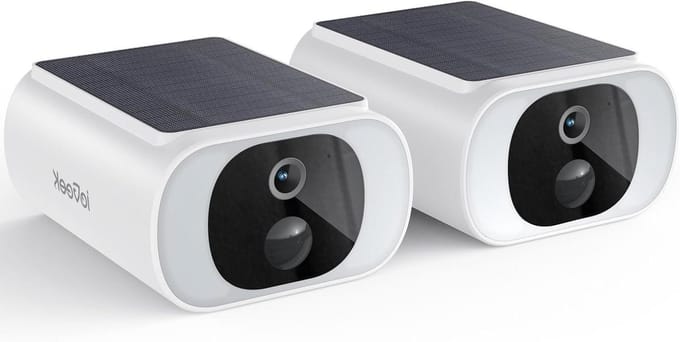 Beveiligingscamera Set - Buiten Camera - Huis Beveiligen - Zonne-energie Opladen - 2 Stuks - Wit
