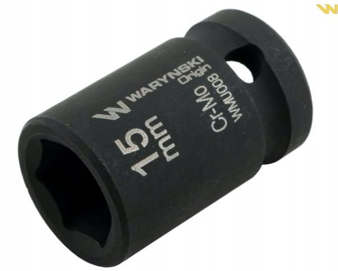 Slagdop 1/2" 15 mm Zeskant CrMo DIN 3129