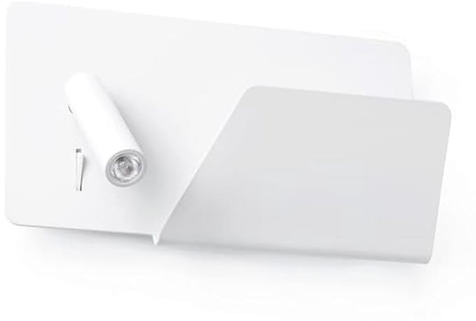 Wandlamp met USB-aansluiting en boekenplank - Compacte design verlichting