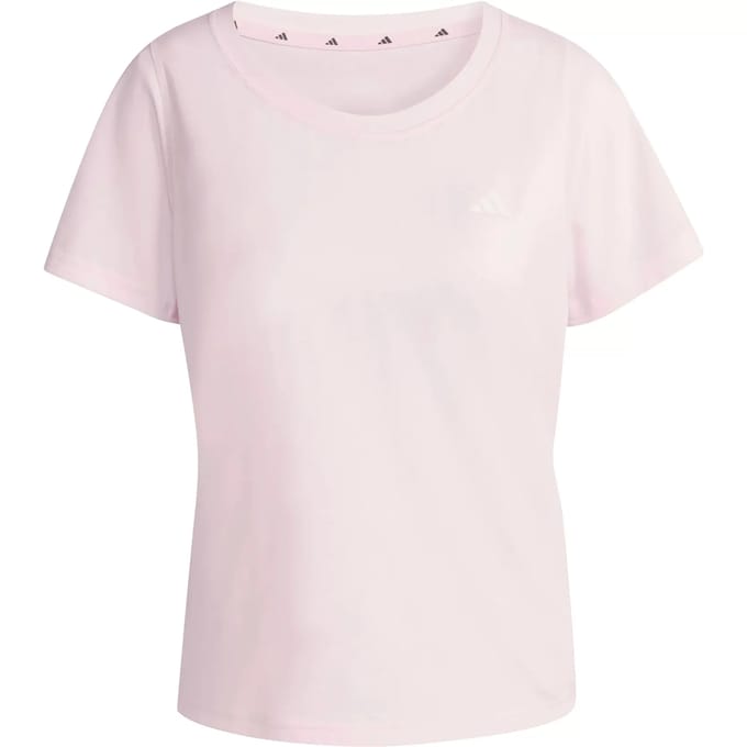 Adidas Performance Workout Essentials T-Shirt Met Lage Halslijn - Dames - Roze