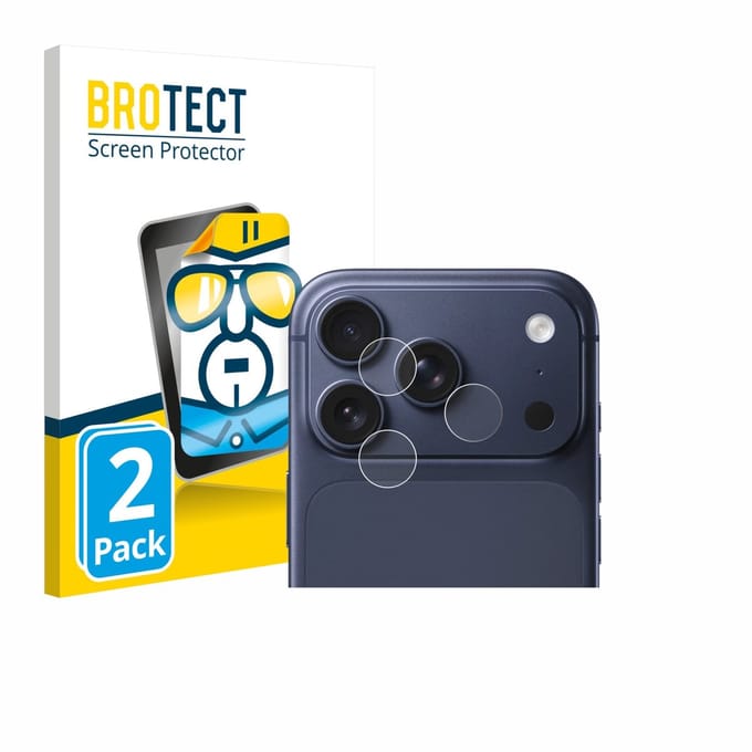 BROTECT - Screenprotector voor Apple iPhone 17 Pro (ALLEEN Camera Lens) - Folie Beschermfolie transparant 2 Stuks