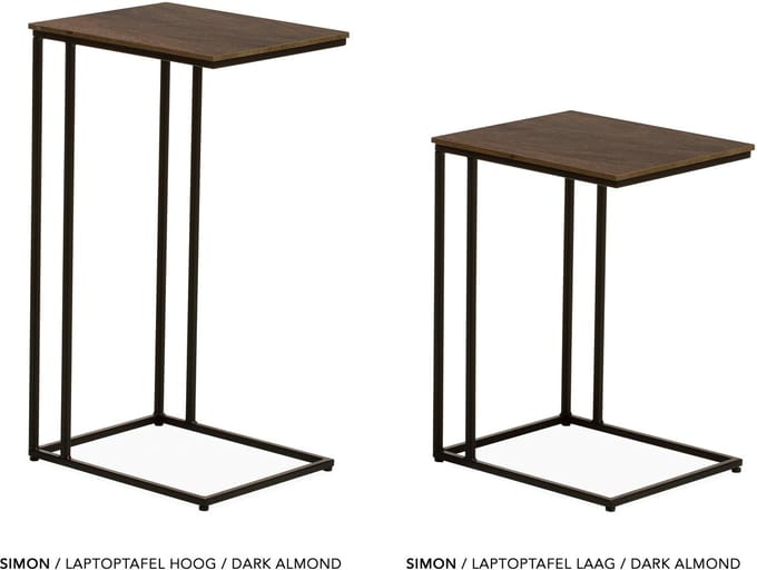 Maxfurn - Laptoptafel | hoogte 68cm | Zeer krasvast | Kleur: Dark almond