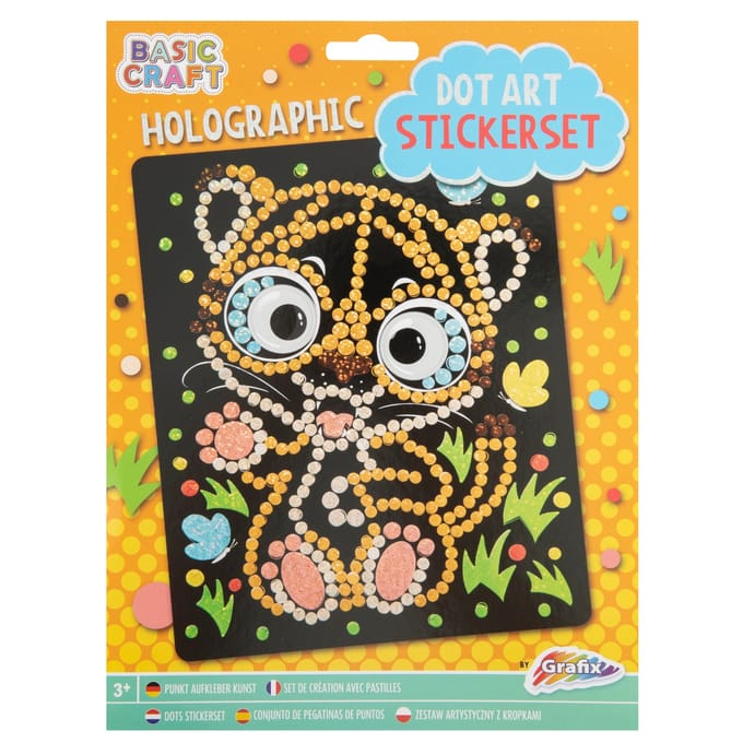 Holographic Dot Stickerset, 3 ass.  22 x 18 cm