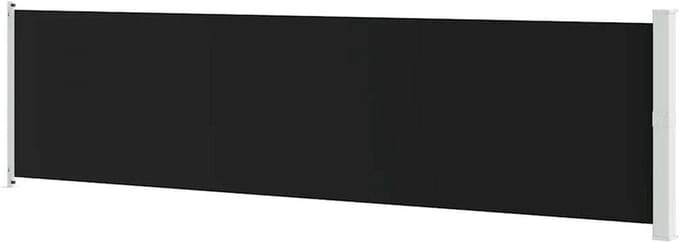 Zijluifel Uittrekbaar - Privacy Scherm - Terras Afschermen - Waterdicht Polyester - 600 x 160 cm - Zwart
