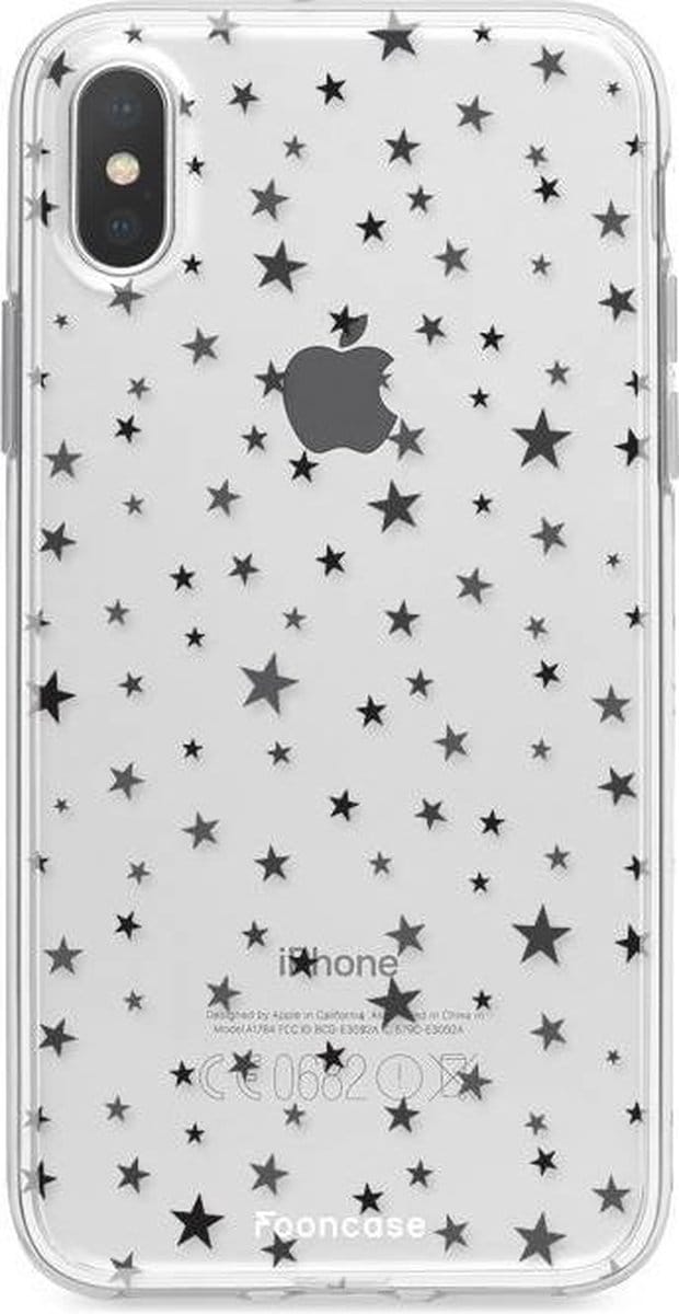Fooncase Hoesje Geschikt voor iPhone XS Max - Shockproof Case - Back Cover / Soft Case - Stars / Sterretjes