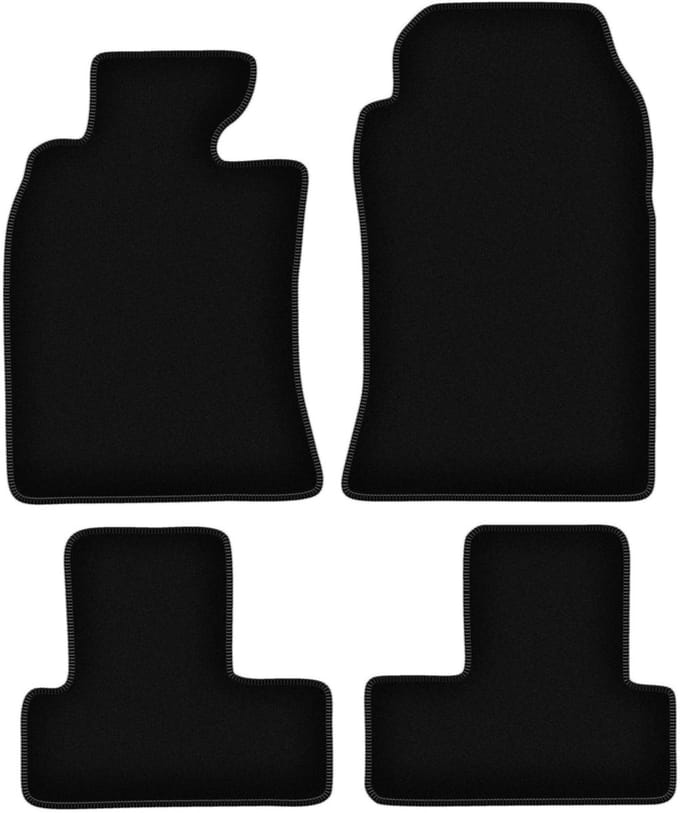 BASIC zwarte veloursmatten voor: Mini Cooper One R50 hatchback (2001-2007)