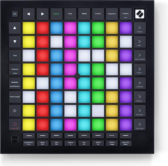 Novation Launchpad Pro MK3 - MIDI Grid Controller - 64 Velocity/Pressure Gevoelige RGB Pads - 32 Command Pads - Standalone 4-Track Sequencer - 5-Pins MIDI - USB-C - Ableton Live Integratie