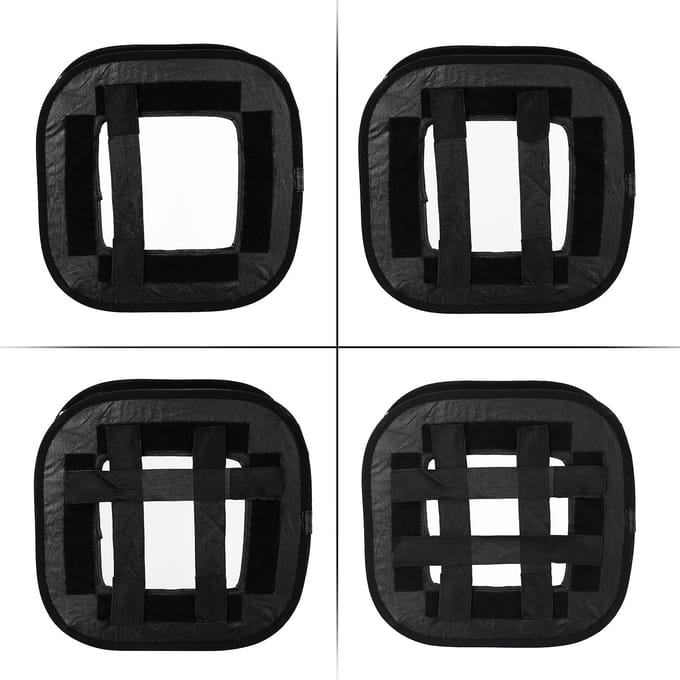Multifunctionele 410mm Mini Draagbare Opvouwbare Flits Diffuser Eenvoudig opvouwbaar Ontwerp Softbox voor Flits white