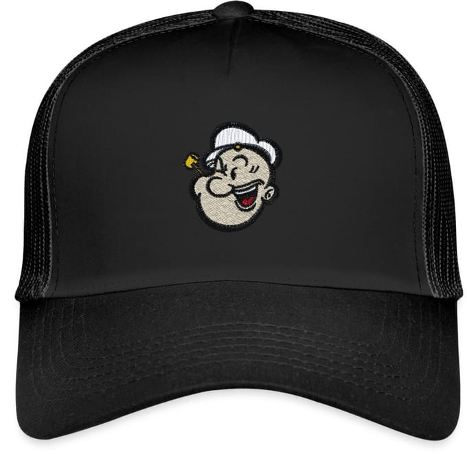 Popeye Als Borduurmotief Trucker Cap