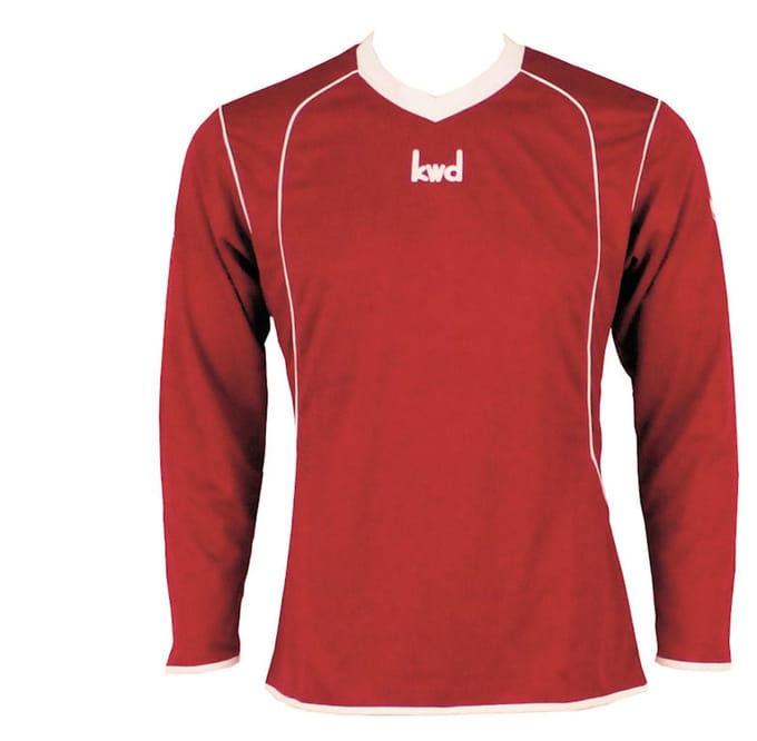 KWD - Sportshirt Victoria lm - Maat Jr - Rood/wit