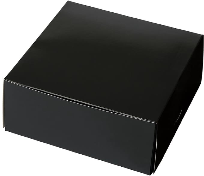 Taartdoos 21x21x5cm. Zwart 3st**