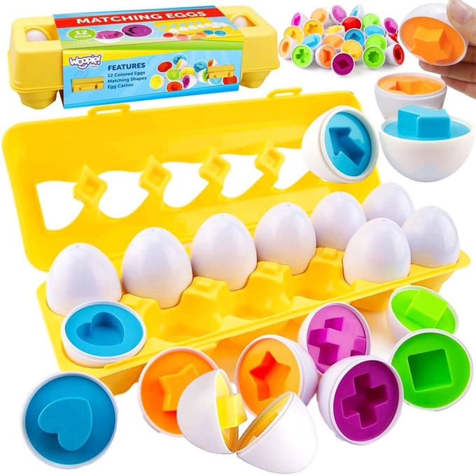 Woopie Montessori-eipuzzel - Match vormen en kleuren - UNI