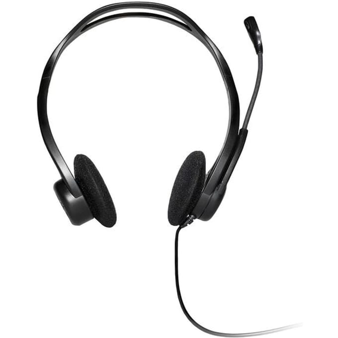 Logitech PC 960 On Ear headset Kabel Stereo Zwart Ruisonderdrukking (microfoon) Volumeregeling, Microfoon uitschakelbaar (mute) Computer