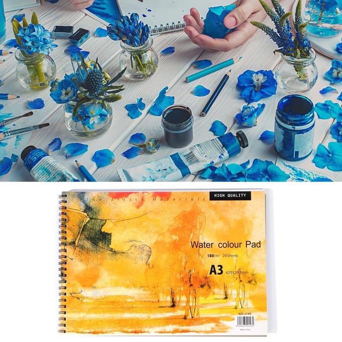 A3 Pastelpapierblok Aquarelpapier Schetsboek Notitieblok Dagboek Notitieboek voor Schilderen Tekenen beige