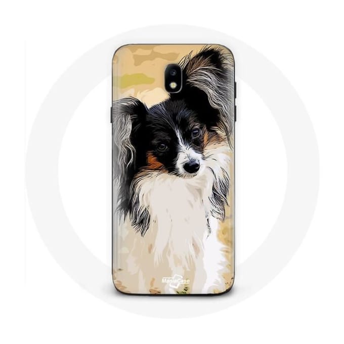 Case voor Samsung Galaxy J5 2017 Continental Miniatuur Spaniel Vlinder Hondenras