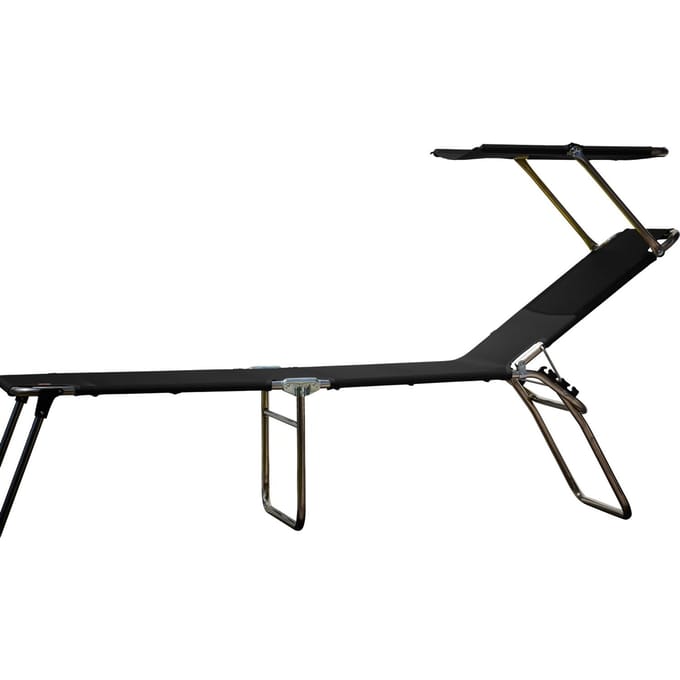 Fiam - Amigo 40+ Sun driepotig ligbed - zwart
