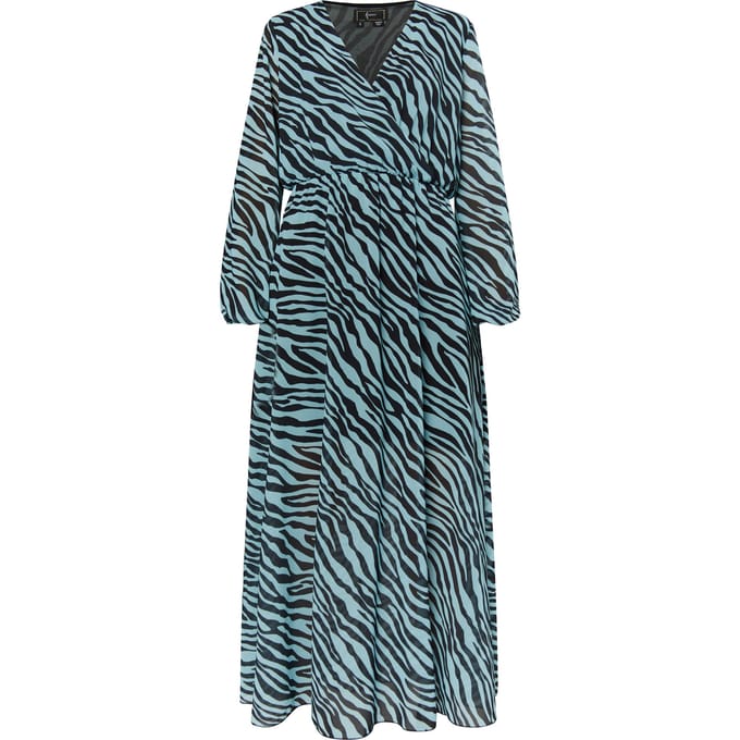 Faina Jurkje met zebraprint Dames Lichtblauw zwart