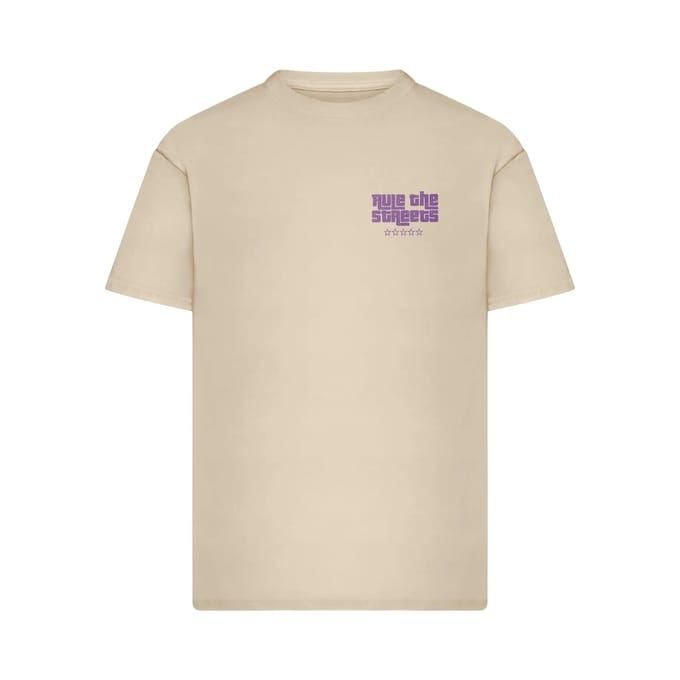 Mister Tee - Rule The Streets Oversize Heren Tshirt - S - Creme
