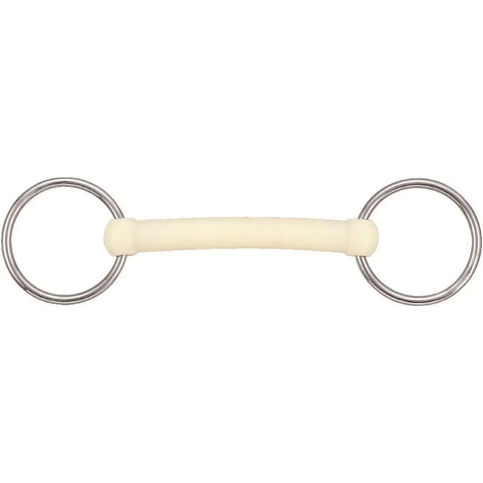 2-rings bit voor recht afneembaar paard Soyo Happy mouth "plain"