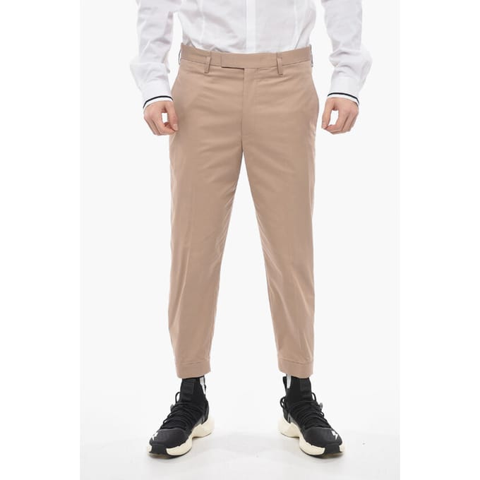Slim Fit BARRETT METAL-broek met verstelbare enkels in bruin
