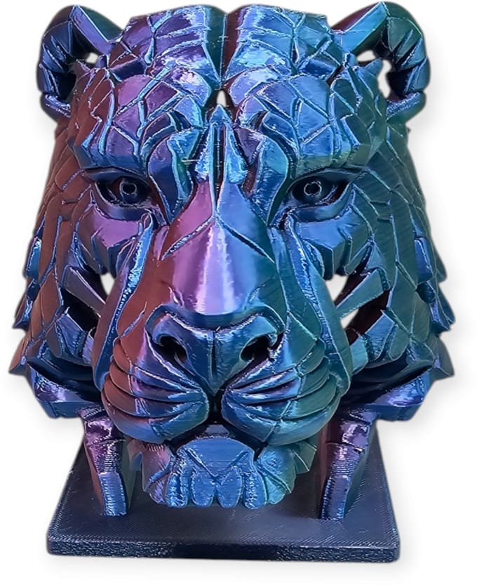 Layerzz - 3D geprinte Tijger kop - eyecatcher - uniek - kleur - interieur - trend - Aurora (LIMITED EDITION)