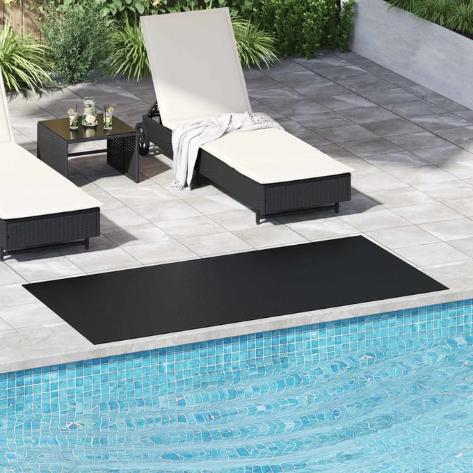 vidaXL - Vloermat - met - traanplaat - Zwart - 1 - x - 2 - m - Rubber