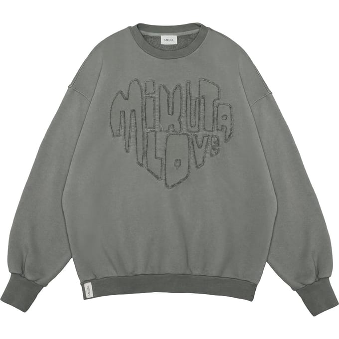 Mikuta The Green Faded Love Relaxed Sweater Größe: M | Pullover Outlet | Damen | Grün