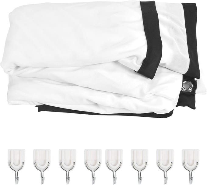 Projectiescherm - Beamerdoek - Filmavond Buiten - Kreukvrij Polyester - 100 inch - Wit