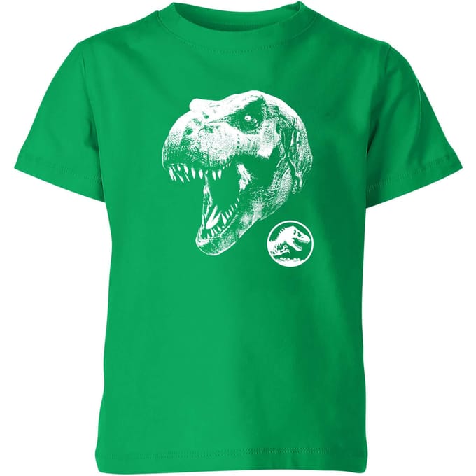 Jurassic Park T Rex Kids' T-Shirt - Green - 122/128 (7-8 jaar)