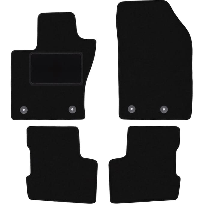 Zwarte veloursmatten voor: Fiat 500X II crossover (2018-)