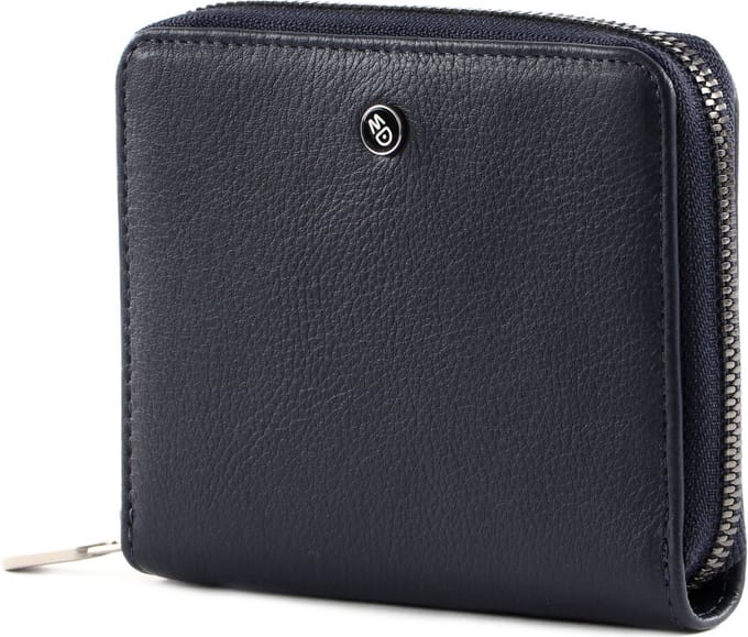 MANDARINA DUCK Leren Portemonnee Downtown Zip Wallet Iron Gate Donkergrijs