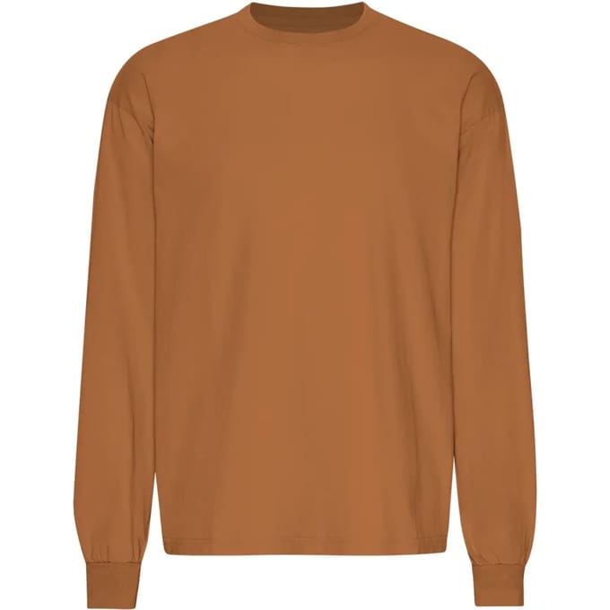T-shirt met oversized lange mouwen Colorful Standard Organic Ginger Brown