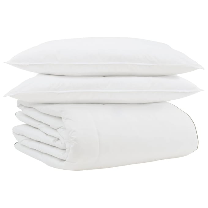 vidaXL - Winter - Duvet - met - kussen - 3 - st - Wit - Donsveer