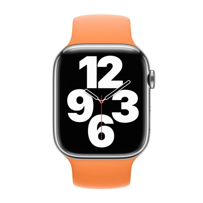 Apple Siliconen solobandje voor de Apple Watch | 38/40/41/42 mm - Maat 6 - Marigold