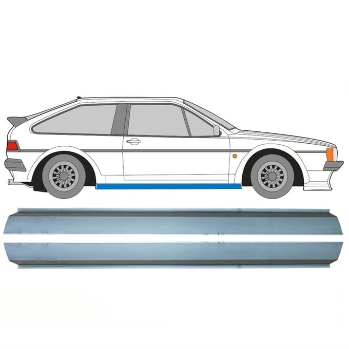 Reparatie dorpel voor Volkswagen Scirocco 1981-1992 / Links = Rechts / Set