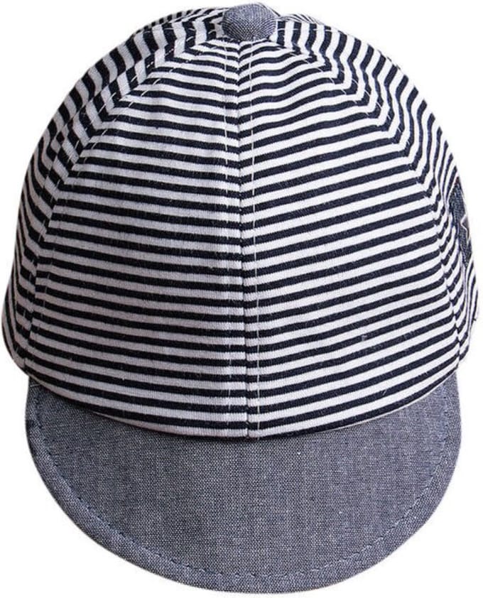 Baby petje | koel | verstelbaar | blauw/wit