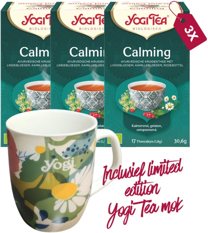 Yogi Tea Calming Bio - 3 pakjes - inclusief limited edition Yogi Tea mok