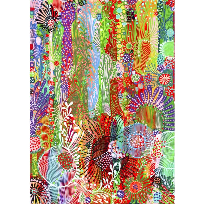 Enjoy Puzzle legpuzzel Floral Curtain - 1000 stukjes bloemenpuzzel.